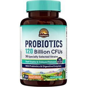 Probiotics 120 Billion CFUs | 36 Strains, Prebiotics & Enzymes, 30